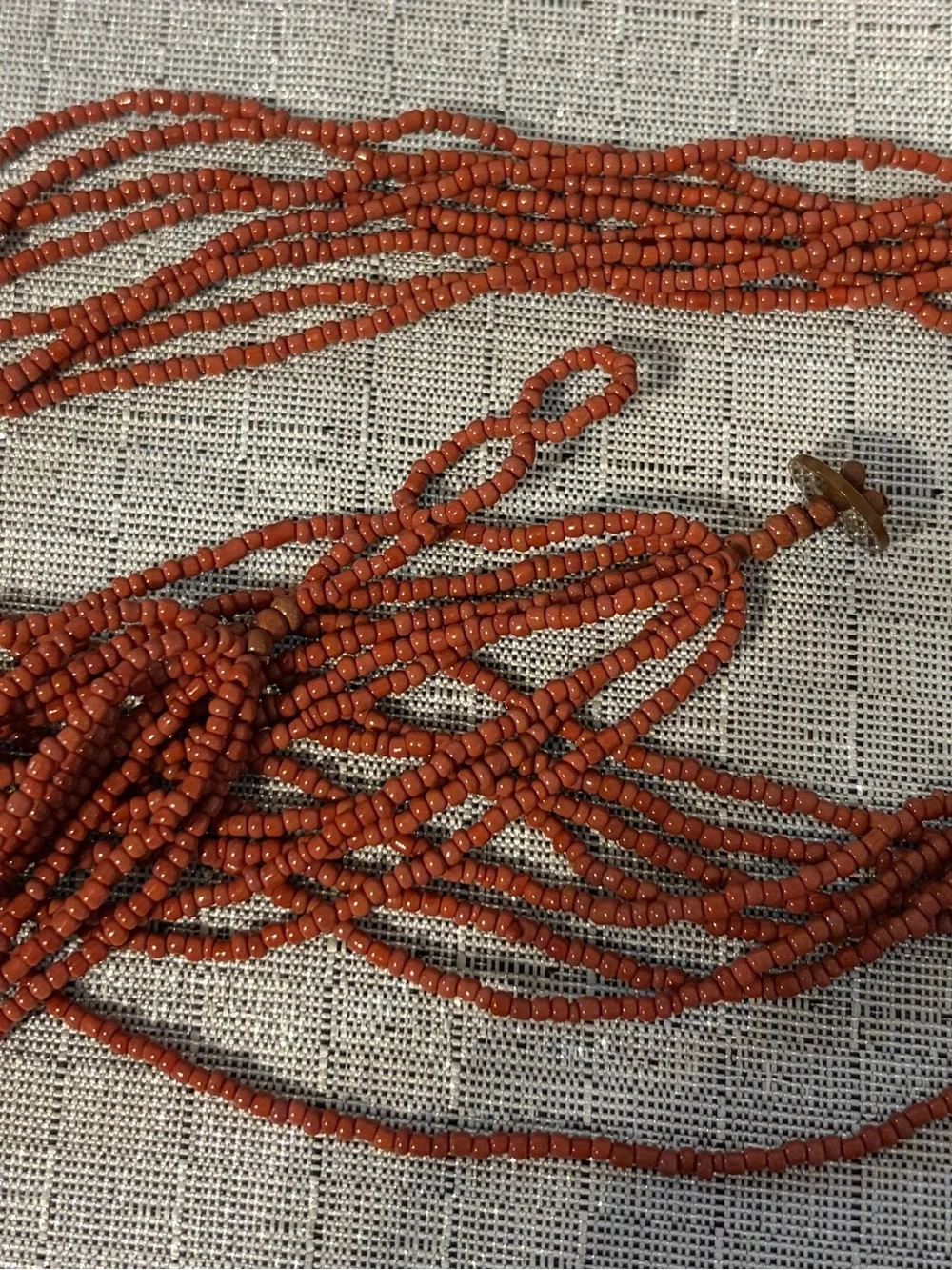 Multi-Strand Red Glass Beaded Necklace - Women Jewelry
